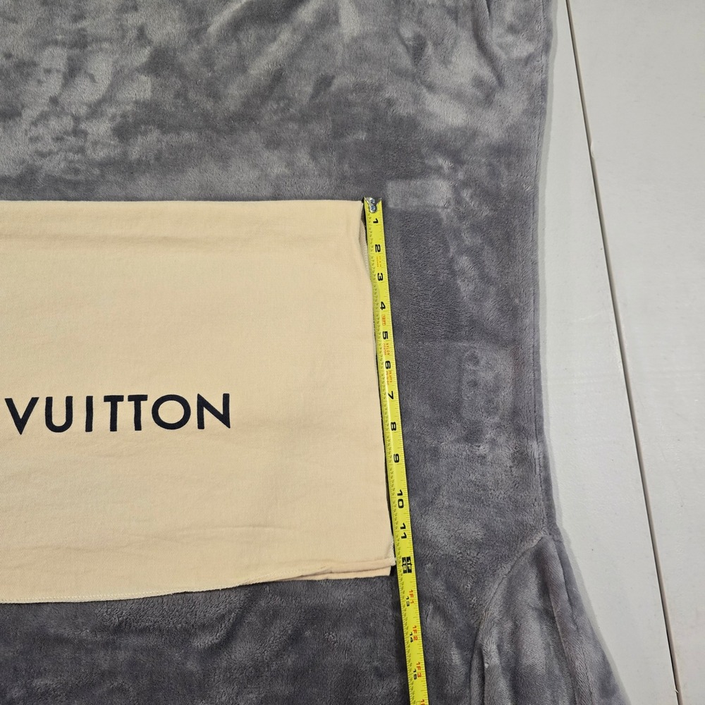 Louis Vuitton Cream Cotton Dust Bag Envelope 21x12 Large Handbag Cover Accessory - Picture 5 of 6